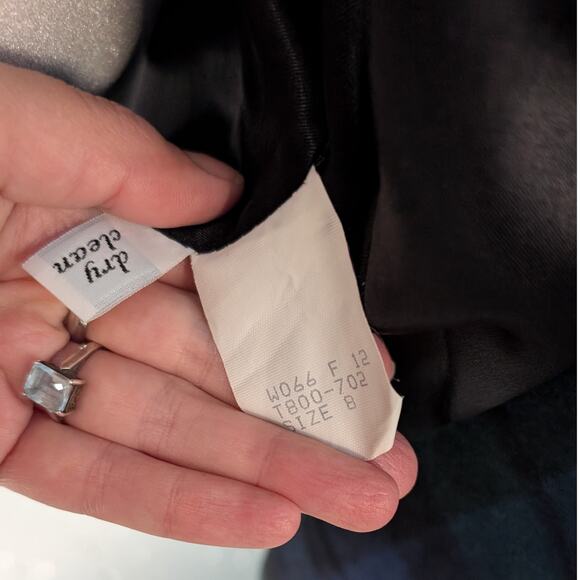 Vintage Checked 100% Wool Coat with Austrian Crystals - Blue Green Tartan - Picture 15 of 15